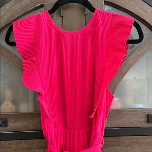 Vibrant Pink Ruffle Dress